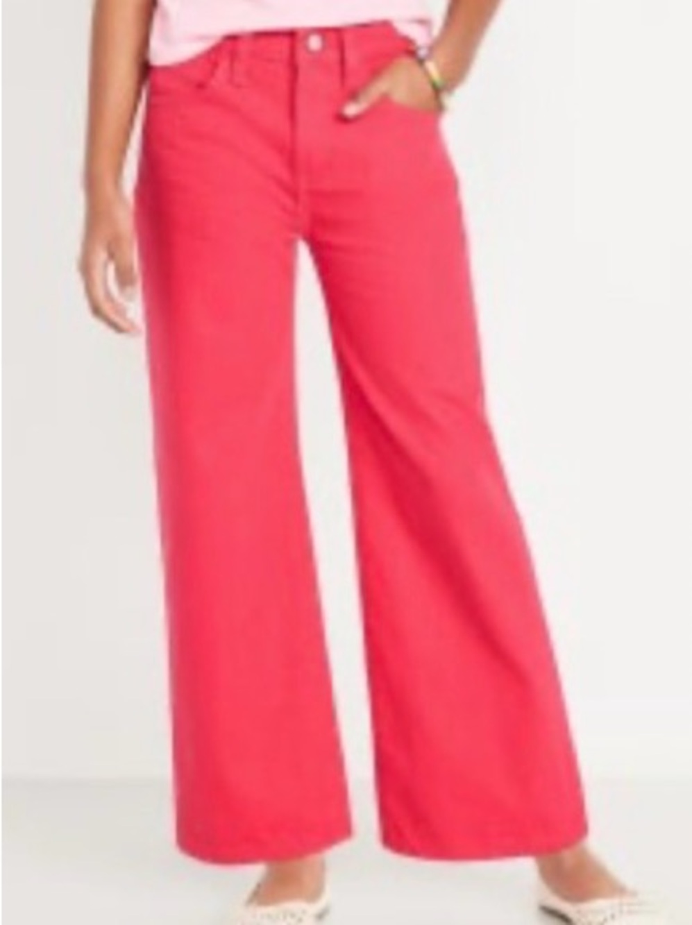 Old Navy Girls High-Rise Baggy Wide-Leg Jeans, Size 14y
